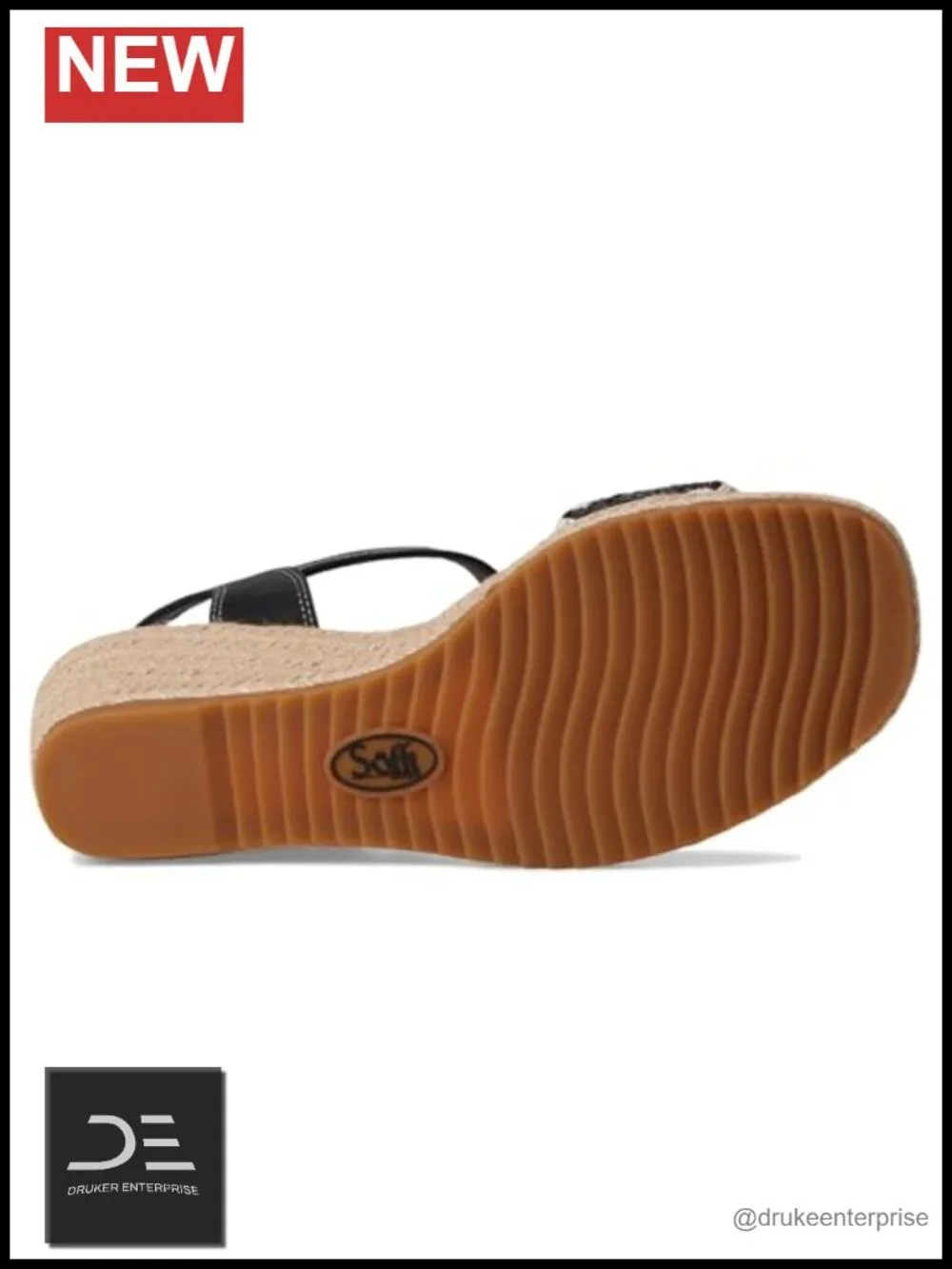 Espadrille-Inspired Leather Platform Wedge Sandals Woven Whipstitch